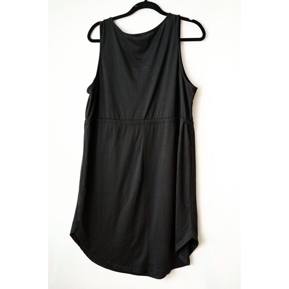 Womens Black sleeveless dress button up pockets Shein curve Plus 1XL - Picture 3 of 7